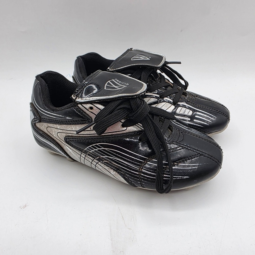 Vizari Striker FG Kids Soccer Cleats Black Silver Size 11